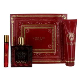 Eros Flame by Versace, 3 Piece Gift Set for Men