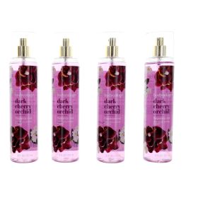 Dark Cherry Orchid by Bodycology, 4 Pack 8 oz Fragrance Mist for Women