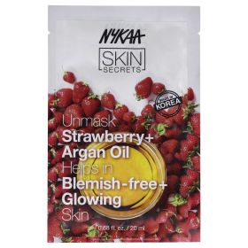 Skin Secrets Sheet Mask - Strawberry and Argan Oil by Nykaa Naturals for Women - 1 Pc Mask