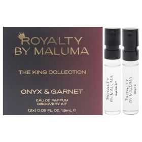 Kings by Royalty By Maluma for Men - 2 Pc Mini Gift Set 0.05oz Onyx EDP Spray, 0.05oz Garnet EDP Spray