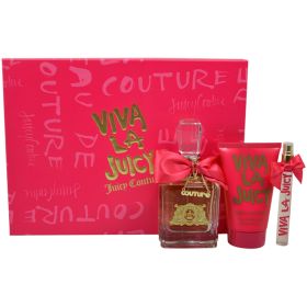 Viva La Juicy by Juicy Couture for Women - 3 Pc Gift Set 3.4oz EDP Spray, 0.33oz EDP Spray, 4.2oz Body Lotion