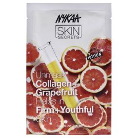 Skin Secrets Sheet Mask - Collagen and Grapefruit by Nykaa Naturals for Women - 1 Pc Mask