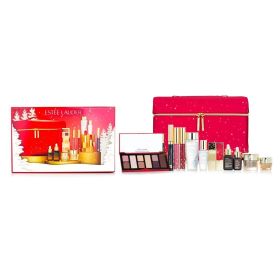 ESTEE LAUDER - (For TKOF) 2022 Christmas Gift Set: Pure Color Envy Eyeshadow Platte + Lip Stick x2 + Lip Gloss x2 + Mascara x1,... 12pcs