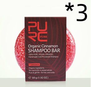 Purc Hand-Extracted Soap, Anti-Dandruff, Oil-Control Nourishing Handmade Soap, Spot Fleece-Flower Root And Ginger Shampoo Soap (Option: Cinnamon scent-3PCS)