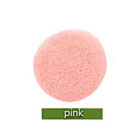 Natural Round Shap Konjac Sponge Face Cleaning Sponge (Color: pink)