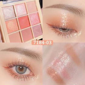 20 Kleuren Oogschaduw Palet Pearly Matte Aarde Kleur Oogschaduw Draagbare Shiny Langdurige Natuurlijke Oogschaduw Make-Up Cosmetische (Color: 9Colors 03)