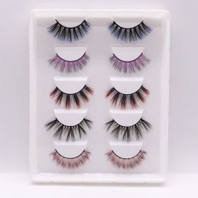 Three-Dimensional Multi-Layer Stage Makeup Color Eyelashes (Color: SER11)