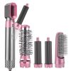 5 in 1 Curling Wand Set Professional Hair Curling Iron for Multiple Hair Types and Styles Fuchsia