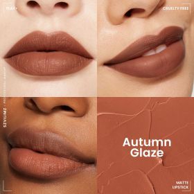 Szvilimz High Quality Silky Smooth Waterproof Matte Lipstick High color saturation (Color: Autumn Glaze)