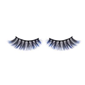 Three-Dimensional Multi-Layer Stage Makeup Color Eyelashes (Color: BLUE1)